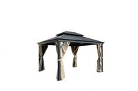 Pavillon Sofia aus Aluminium & Stahl ca. 365 x 300 x 282 cm - Schwarz