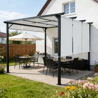 Pergola aus Stahl ca. 295 x 295 x 225 cm - Weiß