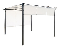 Pergola aus Stahl ca. 295 x 295 x 225 cm - Weiß