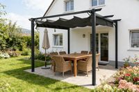 Pergola aus Aluminium ca. 295 x 295 x 225 cm - Schwarz