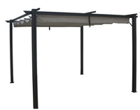 Pergola aus Aluminium ca. 295 x 295 x 225 cm - Schwarz