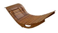 Ergonomische Schwungliege aus Akazienholz - FSC zertifiziert, ca. 150 x 60 x 86 cm