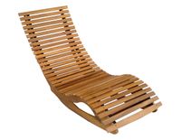 Ergonomische Schwungliege aus Akazienholz - FSC zertifiziert, ca. 150 x 60 x 86 cm