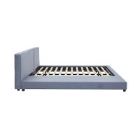 HOME DELUXE Bett mit Ablage GALAXIS – 180 x 200 cm  Grau mit Matratze H3/H4