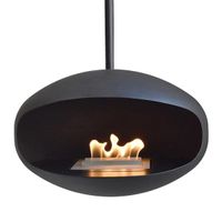 Cocoon Aeris Bioethanol-Kamin mit schwarzem Ständer, Cocoon 2.0 Brennertechnologie, elegantes und einzigartiges Aussehen