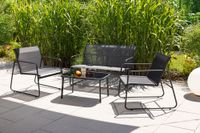 4tlg. Garten-Set - Schwarz
