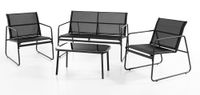 4tlg. Garten-Set - Schwarz