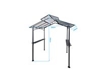 Grillpavillon aus Stahl, ca. 240 x 150 x 250 cm - Anthrazit