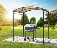 Grillpavillon aus Stahl, ca. 228 x 150 x 228 cm - Anthrazit