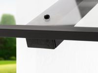 Pultvordach mit Polycarbonatplatte Dany, ca. 150 x 98 x 34,5 cm – Aluminium & PC
