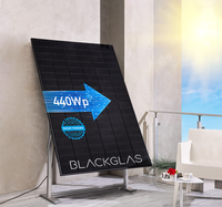 SolarScreen ECOmirror-440Wp-FBGG Hochformat, Bifacial, 7-stufig verstellbar, Balkonkraftwerk (BKW)