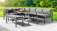 Alu-Lounge SEBASTIAN 14tlg. Ecksofa Set