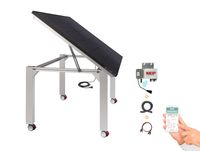 SolarTisch ECOpowerPRO 445Wp Solar Tischplatte, 7-stufig verstellbar, 80x80mm Tischbeine mit Rollen