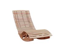 Ergonomische Schwungliege / Saunaliege aus Akazienholz, faltbar