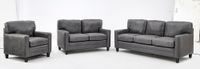 Couchgarnitur 3tlg. Sofaset 3-2-1-Sitzer - Grau
