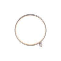 LED Tischleuchte MINI RITUS, 1xLED-Board/10,50Watt, 3000K, Ø25,5 cm, Silber