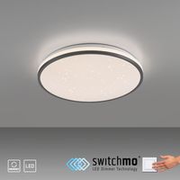 LED Deckenleuchte KYLE, 1xLED-Board/19,50Watt, 3000K, dimmbar, Schwarz