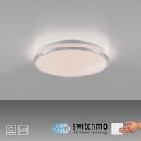 LED Deckenleuchte KYLE, 1xLED-Board/10Watt, 3000K, dimmbar, Silber