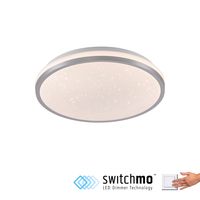 LED Deckenleuchte KYLE, 1xLED-Board/10Watt, 3000K, dimmbar, Silber