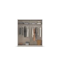 rauch Kleiderschrank Schwebetürenschrank Halle Front Hochglanz weiß 175 cm Breit