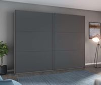 rauch Kleiderschrank Schwebetürenschrank Aurelio grau metallic 261 cm Breit