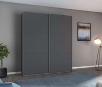 rauch Kleiderschrank Schwebetürenschrank Aurelio grau metallic 175 cm Breit