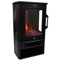 Elektrokamin elektrisch - Kaminfeuer mit LED Flammeneffekt, 1kW/2kW,Fenster 2000 Watt