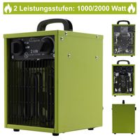 Elektrischer Heizlüfter aus Stahl – 2 Heizstufen, 2.000 W Leistung, mit Thermostatregelung