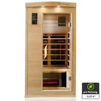 Infrarotkabine Pierson Pro 100x100 für 1 Person, Hemlockholz, Zeder, 3 DUO-Vollspektrum