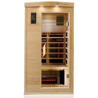 Infrarotkabine Pierson Pro 100x100 für 1 Person, Hemlockholz, Zeder, 3 DUO-Vollspektrum
