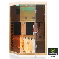 Infrarotsauna Infrarotkabine OTTAWA 140x120cm 1-2 Person inkl. 6 Vollspektrumstrahler