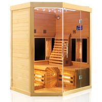 Infrarotsauna Infrarotkabine OTTAWA 140x120cm 1-2 Person inkl. 6 Vollspektrumstrahler