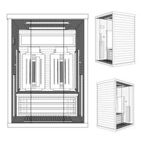 Infrarotkabine Infrarotsauna SALTCOATS 135cm x 105cm inkl. 4 Vollspektrumstrahler