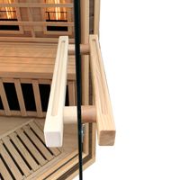 Infrarotkabine MONTREAL 120x120 cm, Infrarotsauna mit 6 Vollspektrumstrahlern