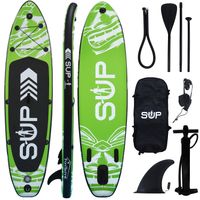 24MOVE® Standup Paddle Board SUP, inkl. Zubehör, Paddel und Hochdruckpumpe, GRÜN, 305x76x15cm