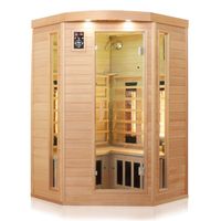 Infrarotkabine Infrarotsauna Wärmekabine LAKEFIELD 3 140cm x 140cm 5 Vollspektrumstrahler
