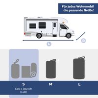 Lemodo Dachschutzplane für Wohnmobile, S 650 x 300 cm (LxB)