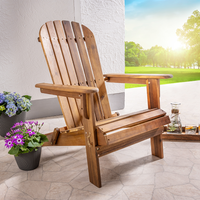 klappbarer Liegestuhl Adirondack aus Akazie, ca. 84 x 69 x 93 cm - Braun