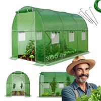 Foliengewächshaus CICATA, Tomatenzelt, winterfest, 3x2x2m, Frühbeet, Pflanzenhaus