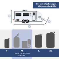 Lemodo Wohnwagen Schutzhülle, M 550 x 250 x 220 cm