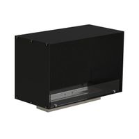 Foco One 800 Medium, Bioethanol-Kamin mit ferngesteuertem Brenner, Breite 80 cm, Flammen sichtbar von einer Seite, 3,2 kW