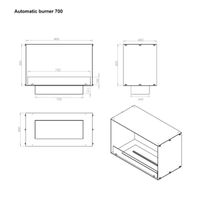 Foco One 800 Medium, Kamin mit Fernbedienung, 80 cm, einseitig sichtbar, 3,2 kW
