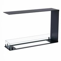 Foco Raumteiler 800 Slim, Schwarz, 80x50x20 cm, Bioethanol-Einbaukamin, manueller Brenner, 7,5 Stunden Brenndauer, 3,3 kW.