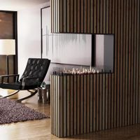 Foco Raumteiler 800 Slim, Schwarz, 80x50x20 cm, manuell, 7,5h Brenndauer, 3,3 kW