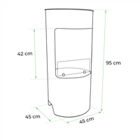 Montgomery Bioethanol-Herd, Holzofendesign, 4,5h Brenndauer, 1,9 kW, freistehend