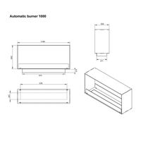 Foco Two 1100 Medium, Fernbedienung, 110 cm, 2-seitig, 7 kW, automatische Brenner
