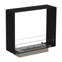 Foco Two 600 Slim, schmaler Tunnelkamin, 20 cm Breite, Bioethanol, geeignet für schmale Wände, 2,2 kW.