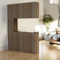 Foco Raumteiler 1000 Slim, Schwarz, 100x50x20 cm, Bioethanol-Brenner, 7,5 Stunden Brenndauer
