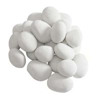 Keramiksteine, weiß, 24 Stück für Bioethanol-Kamine, realistisches Flammenbild, 24 Stück, für stilvolle Atmosphäre.