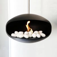Keramiksteine weiß, 24 Stück, realistisches Flammenbild, Deko für Bioethanol-Kamine